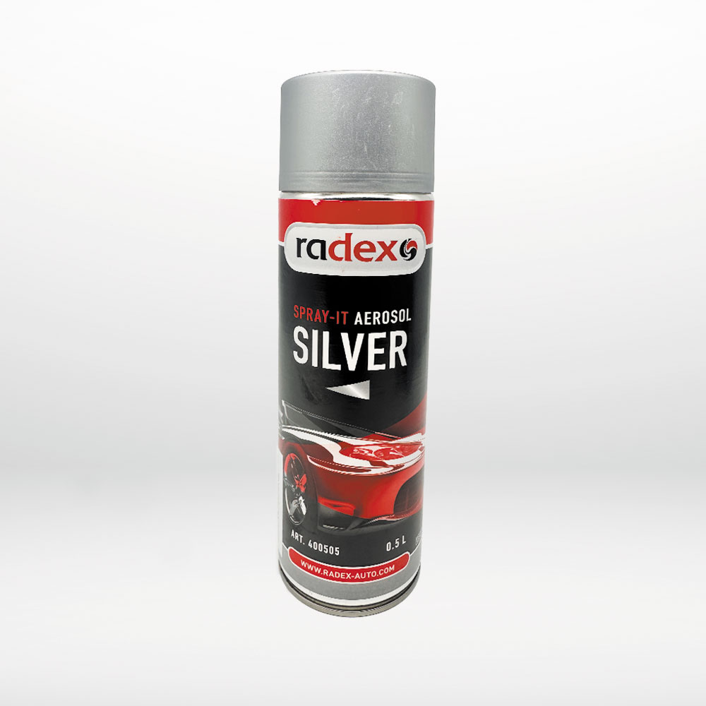 500 ml Sprayfärg med silvrig nyans