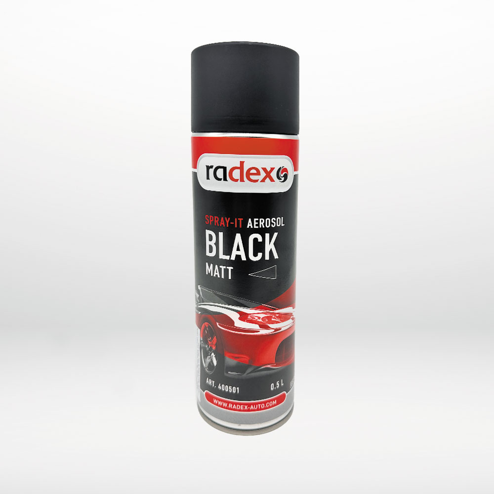 500 ml Sprayfärg med mattsvart nyans