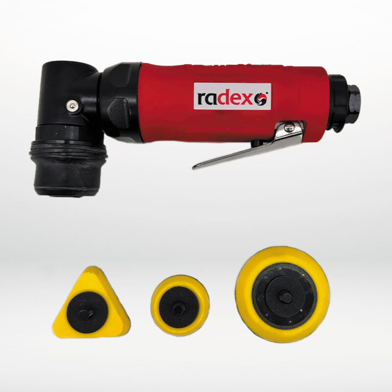 Tryckluftsdriven slipmaskin med tillbehör. 30 mm