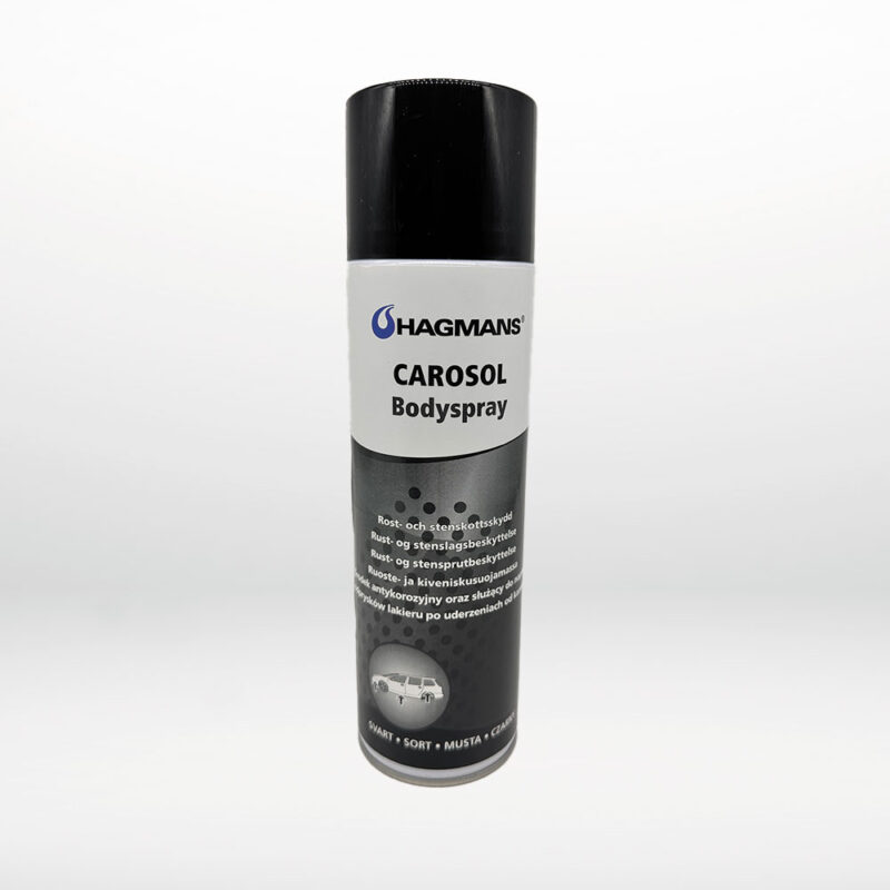 Sprayburk med "bodyspray" till bil. svart kulör.