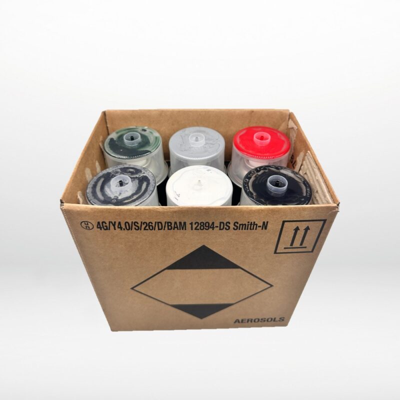 Mystery Box med 6 st 1K-sprayburkar från Lacktorget